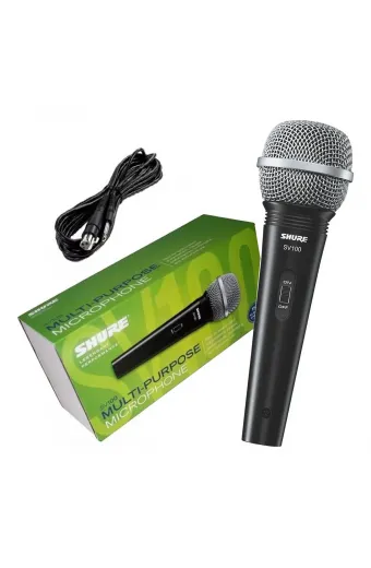 Microfone Multifuncional Dinâmico Cardioide SV-100 - Shure