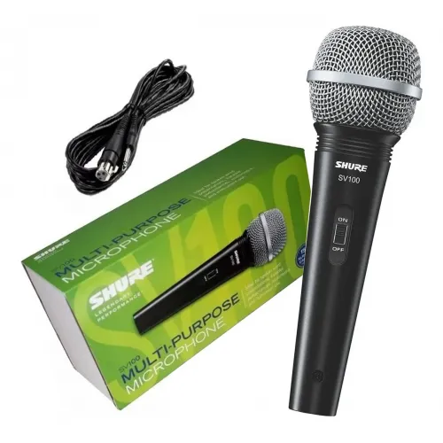 Microfone Multifuncional Dinâmico Cardioide SV-100 - Shure